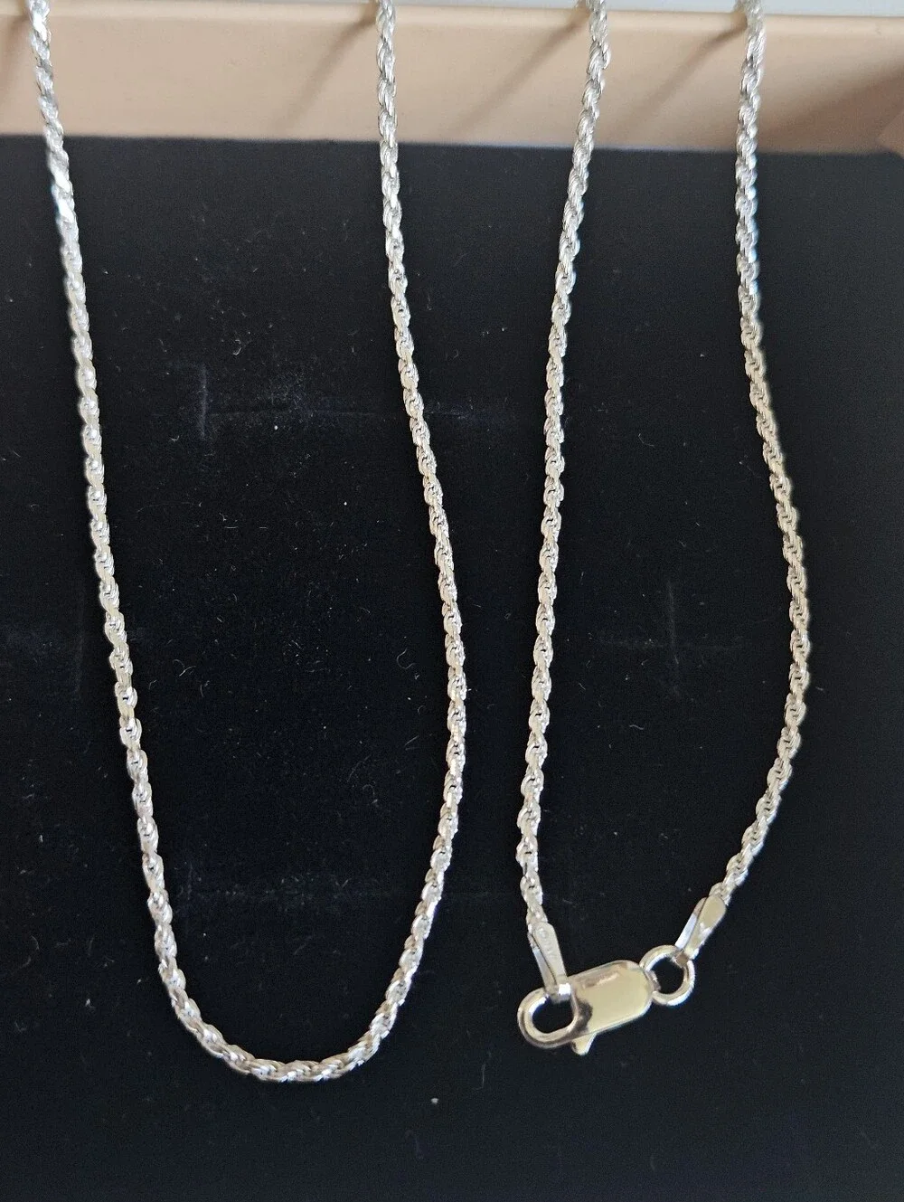 925 Italian Sterling Silver Twisted Rope Chain Necklace
